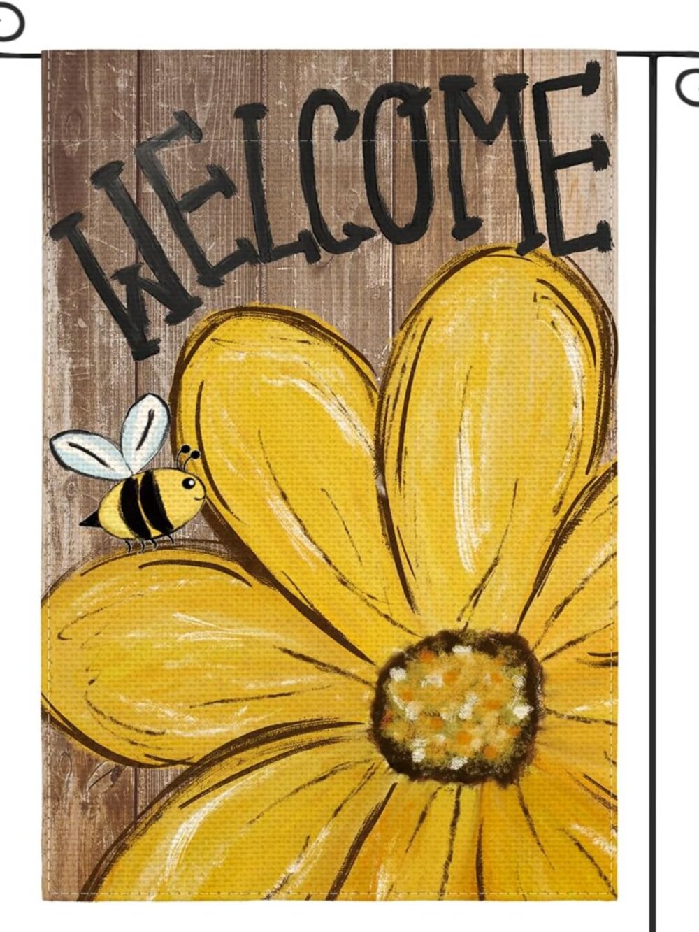 Sunflower Bumblebee Summer Garden Flag 12x18 Inch